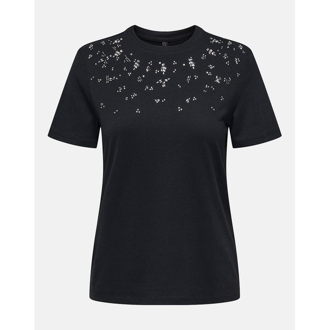 Product ONLY ONLPARKER S/S O-NECK BLING TOP BOX JRS base image