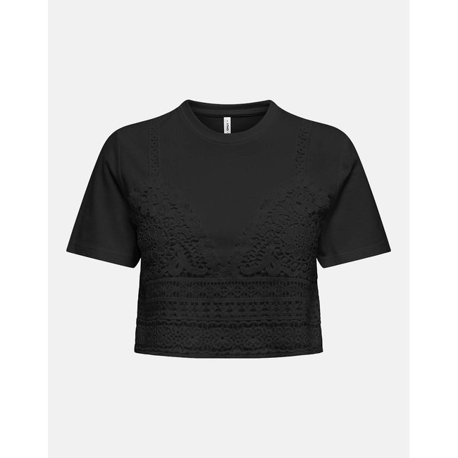 Product ONLY ONLBETSY LIFE S/S O-NECK MIX TOP JRS base image