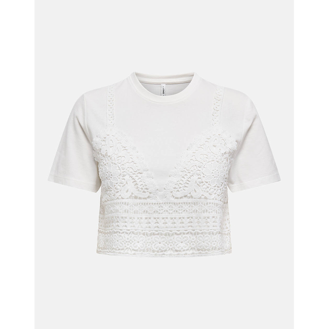 Product ONLY ONLBETSY LIFE S/S O-NECK MIX TOP JRS base image