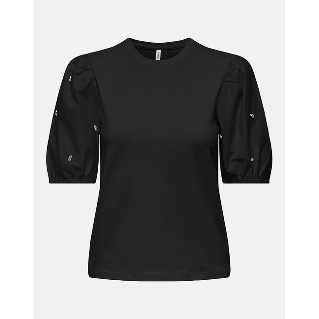 Product ONLY ONLEMME LIFE S/S O-NECK PUFF MIX TOP JRS base image