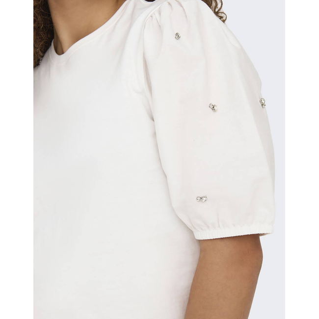 Product ONLY ONLEMME LIFE S/S O-NECK PUFF MIX TOP JRS base image