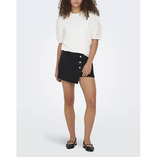 Product ONLY ONLEMME LIFE S/S O-NECK PUFF MIX TOP JRS base image