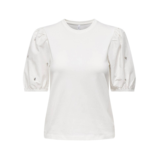 Product ONLY ONLEMME LIFE S/S O-NECK PUFF MIX TOP JRS base image
