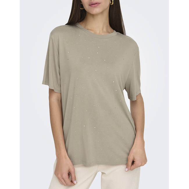 Product ONLY ONLFREE LIFE S/S O-NECK BLING TOP JRS base image