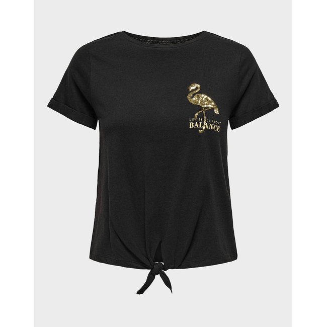 Product ONLY ONLDORA S/S KNOT FOLD-UP TOP JRS base image