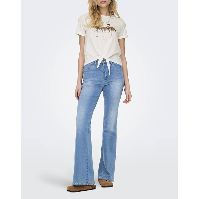 Product ONLY ONLDORA S/S KNOT FOLD-UP TOP JRS base image