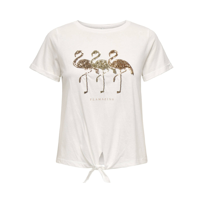 Product ONLY ONLDORA S/S KNOT FOLD-UP TOP JRS base image