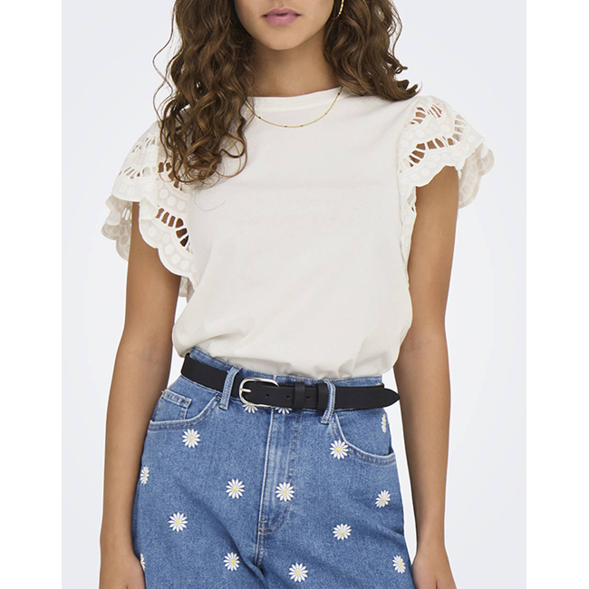 Product ONLY ONLMACY S/S O-NECK MIX TOP BOX JRS base image