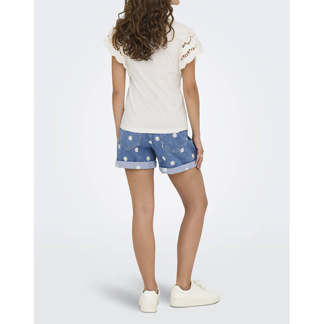 Product ONLY ONLMACY S/S O-NECK MIX TOP BOX JRS base image