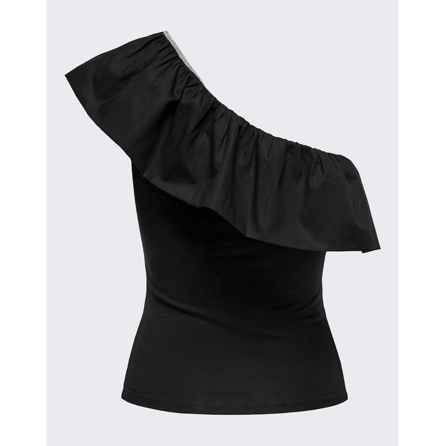 Product ONLY ONLSOFFY ONE SHOULDER MIX TOP BOX JRS base image