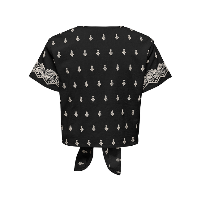 Product ONLY ONLSIESTA WILLA EMB SS KNOT BUT TOP WVN base image