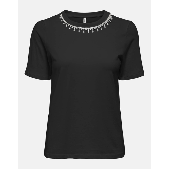 Product ONLY ONLCHERI LIFE S/S O-NECK CHAIN TOP JRS base image