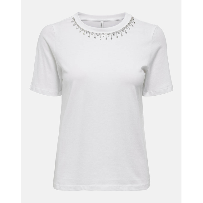 Product ONLY ONLCHERI LIFE S/S O-NECK CHAIN TOP JRS base image