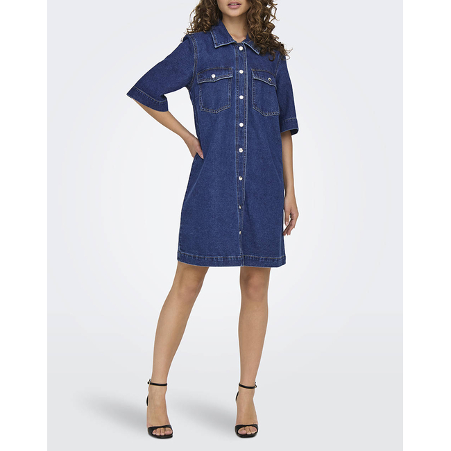 Product ONLY ONLBELLE S/S BUTTON DRESS DNM GUA NOOS base image