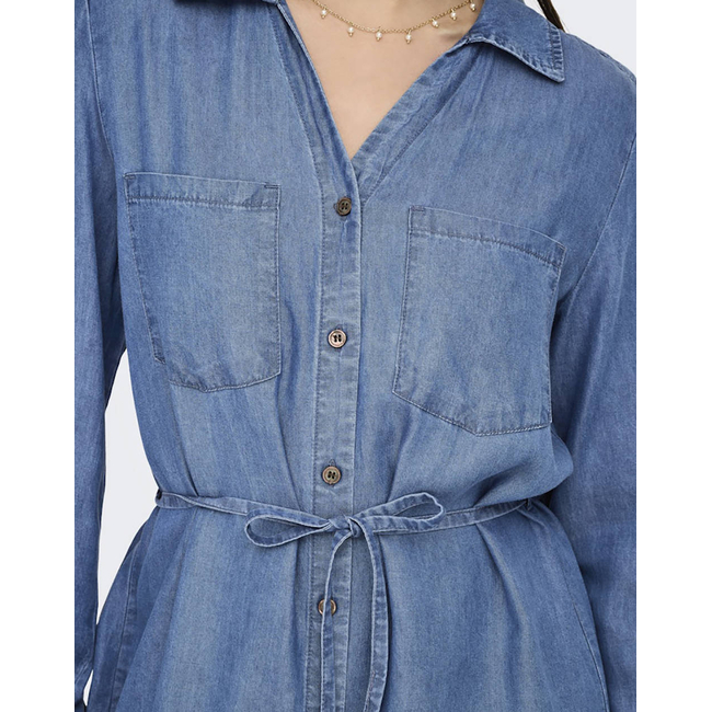 Product ONLY ONLCHARIS LIFE LS BEL SHIRT DRESS CC WVN base image
