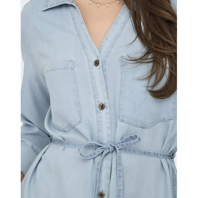 Product ONLY ONLCHARIS LIFE LS BEL SHIRT DRESS CC WVN base image