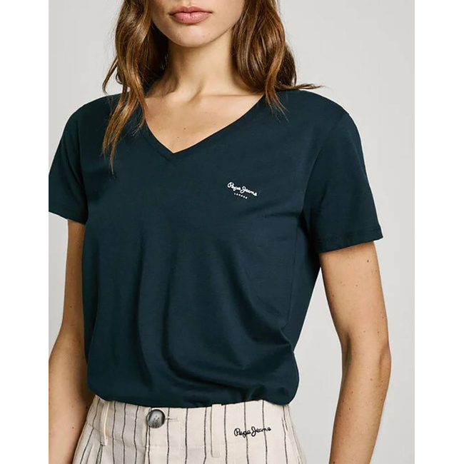 Product PEPE JEANS DROP 2 MACY V-NECK WOMEN'S T-SHIRT base image