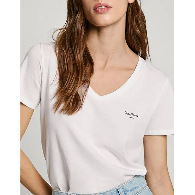 Product PEPE JEANS DROP 2 MACY V-NECK WOMEN'S T-SHIRT base image