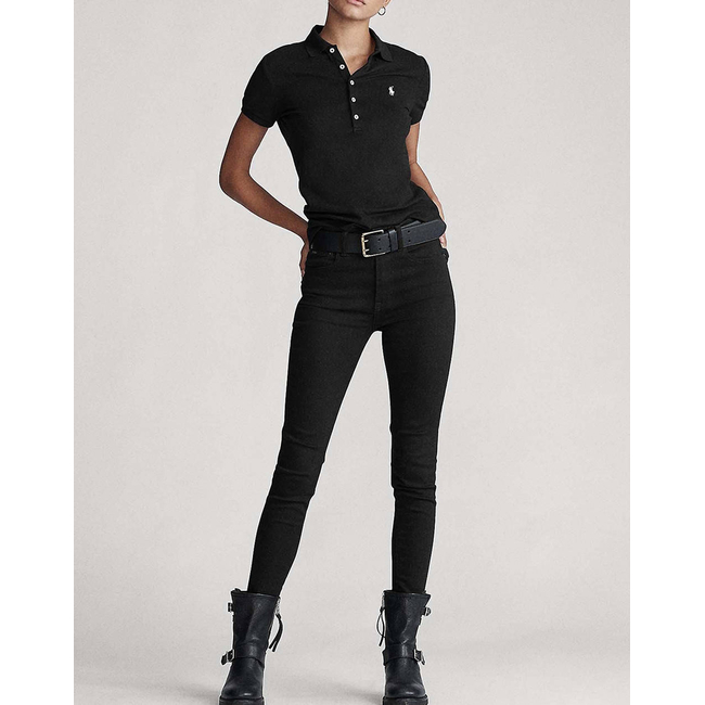 Product RALPH LAUREN JULIE POLO-SLIM-SHORT SLEEVE-POLO SHIRT base image