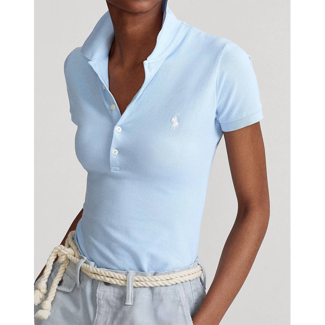 Product RALPH LAUREN JULIE POLO-SLIM-SHORT SLEEVE-POLO SHIRT base image