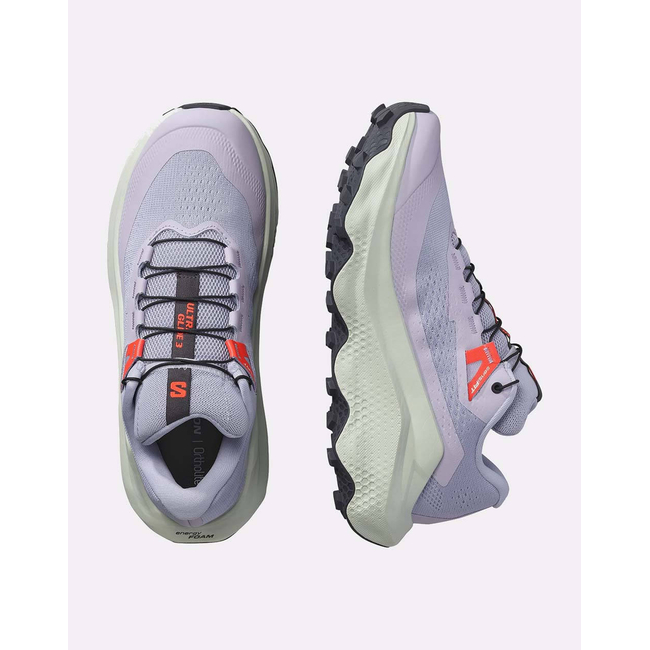 Product SALOMON TRAIL RUNNING - ULTRA GLIDE 3 W COSMIC SKY / ICICLE / NEON FLAME WOMEN'S SHOES base image