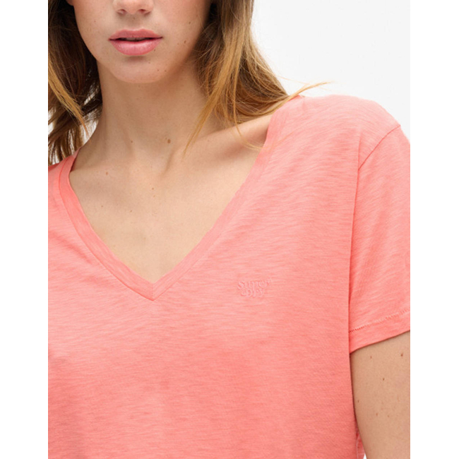 Product SUPERDRY D1 STUD STUDIOS SLUB EMB VEE TEE WOMEN'S T-SHIRT base image