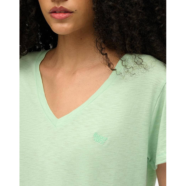 Product SUPERDRY D1 STUD STUDIOS SLUB EMB VEE TEE WOMEN'S T-SHIRT base image
