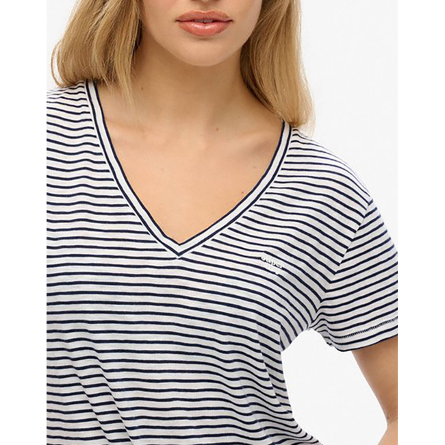 Product SUPERDRY D1 STUD STUDIOS SLUB EMB VEE TEE WOMEN'S T-SHIRT base image