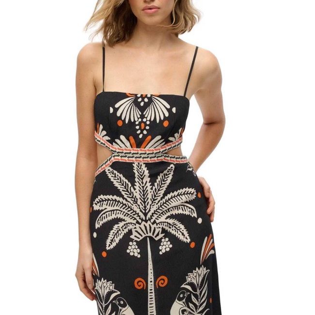 Product SUPERDRY D2 STUD STATEMENT CUT-OUT MAXI DRESS ΦΟΡΕΜΑ ΓΥΝΑΙΚΕΙΟ base image