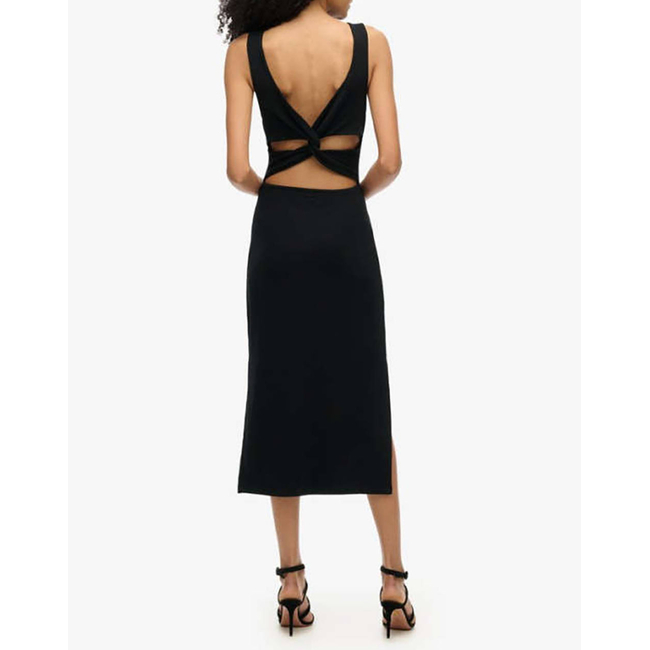 Product SUPERDRY D1 STUD JERSEY TWIST BACK MIDI DRESS ΦΟΡΕΜΑ ΓΥΝΑΙΚΕΙΟ base image