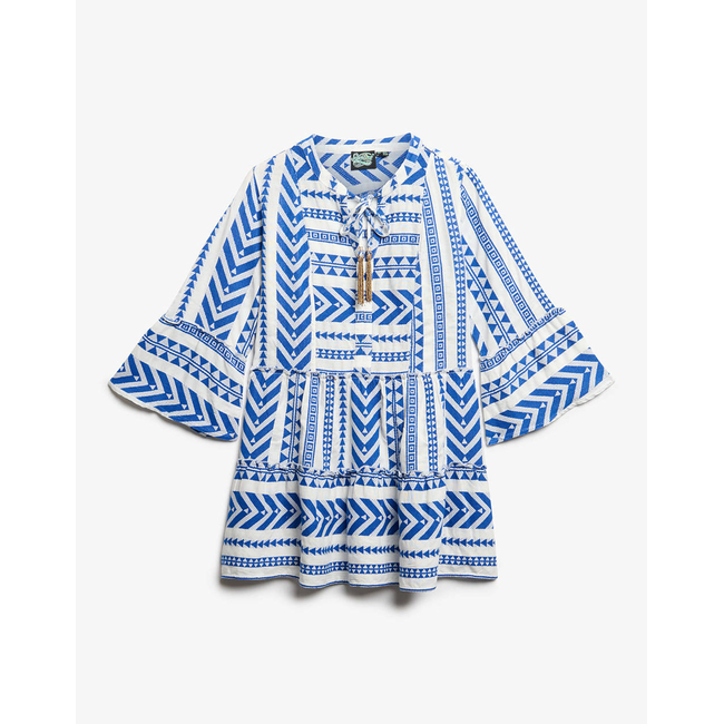 Product SUPERDRY D2 OVIN IBIZA LS TIERED MINI DRESS WOMEN base image