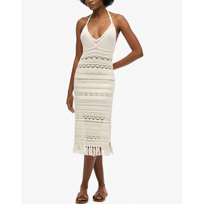 Product SUPERDRY  D3 STUD CROCHET TASSEL MIDI DRESS ΦΟΡΕΜΑ ΓΥΝΑΙΚΕΙΟ base image