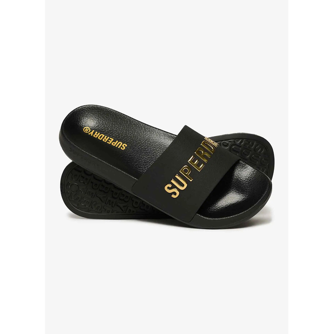 Product SUPERDRY D2 SDNA LUXE LOGO POOL SLIDE WOMEN'S SHOES base image