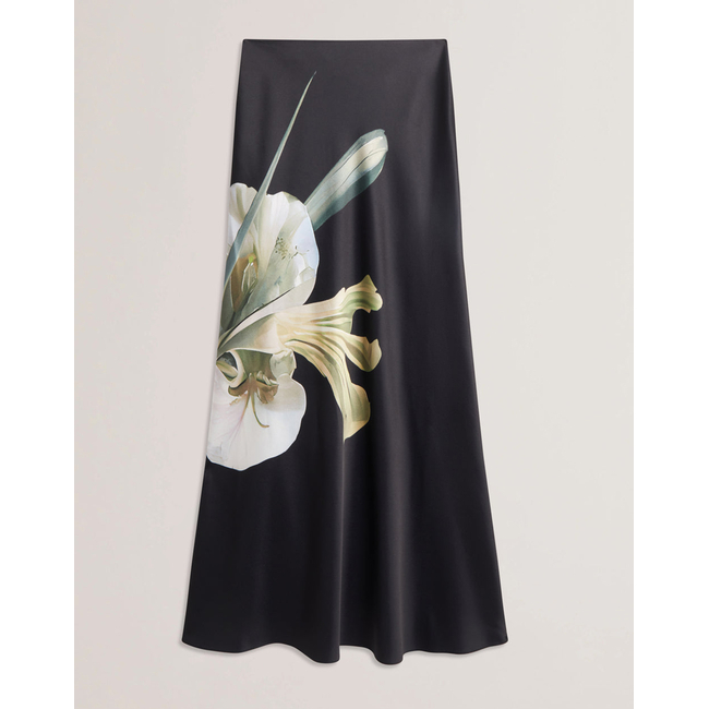 Product TED BAKER ZIONNA Satin Printed Maxi Skirt base image