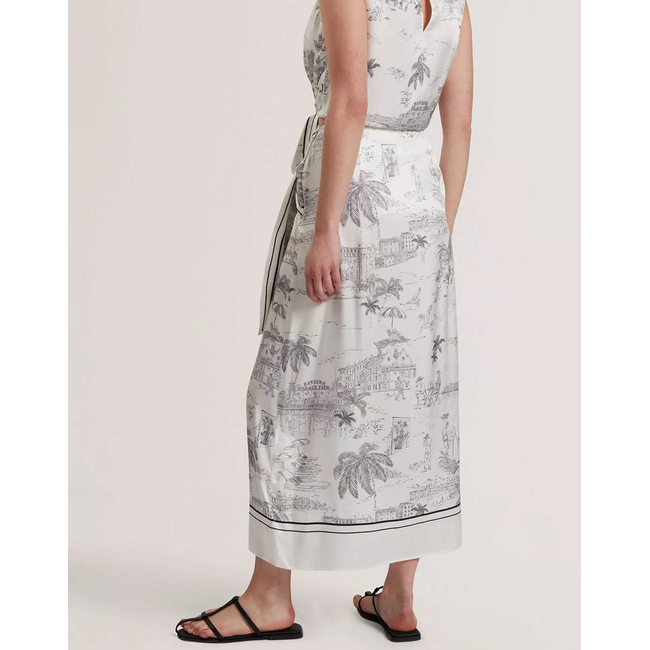 Product TED BAKER MELVA Knot Detail Wrap Over Midi Skirt base image