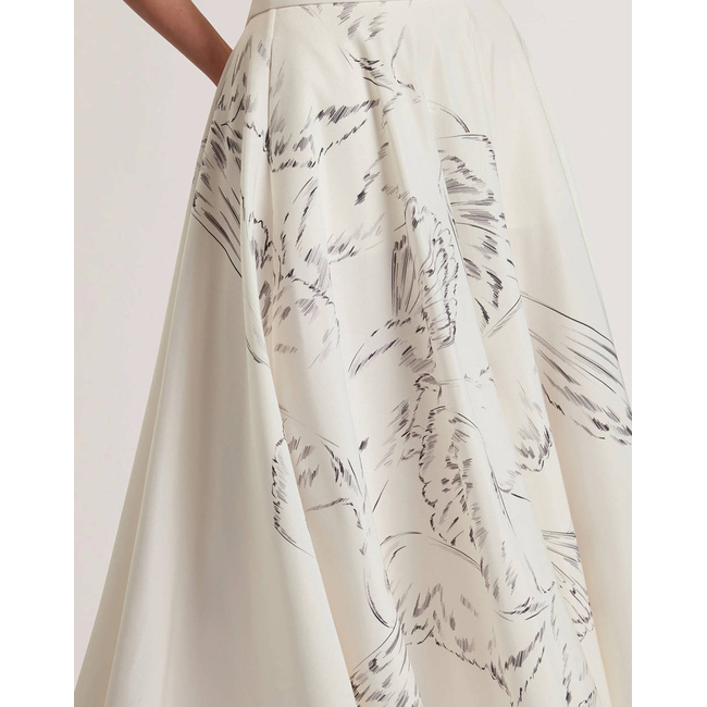 Product TED BAKER LAGUUNA Printed Ottoman Midi Skirt base image