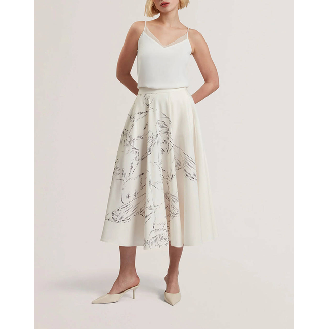 Product TED BAKER LAGUUNA Printed Ottoman Midi Skirt base image