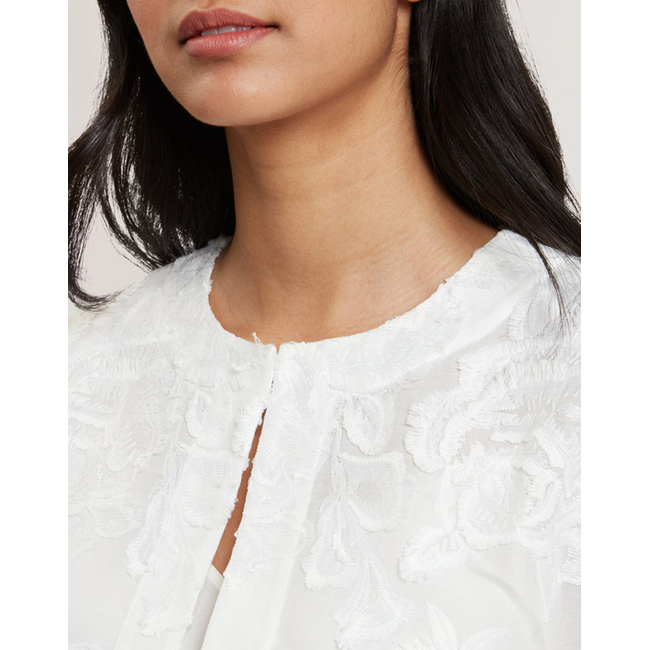 Product TED BAKER FAELA Collarless boxy fit cropped shirt base image