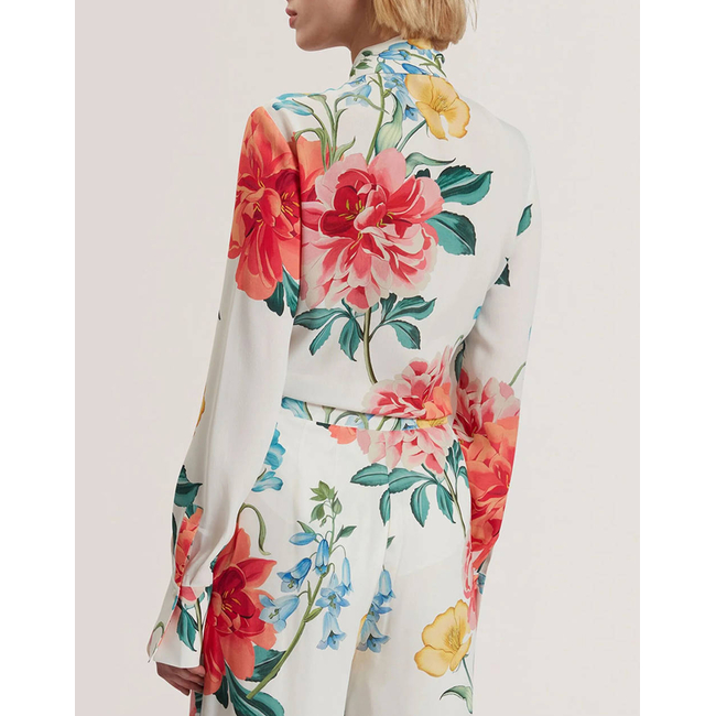 Product TED BAKER LUUSILE Scarf Detail Printed Long Sleeve Blouse base image
