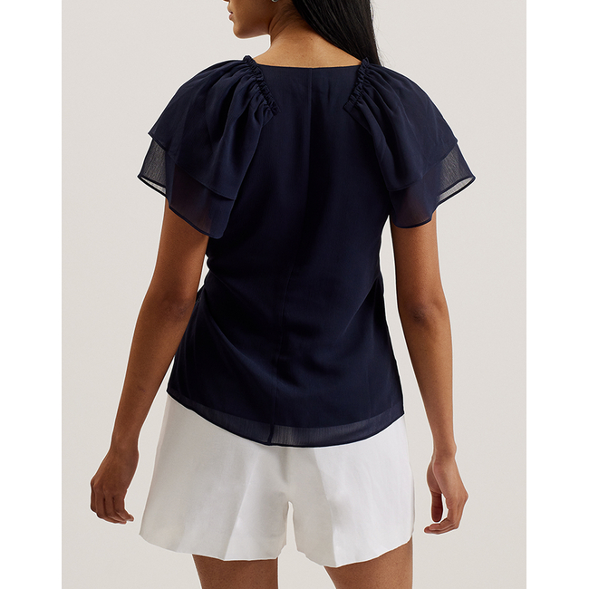 Product TED BAKER NOBORA Short Sleeve with Frill Detail Wrap Top base image