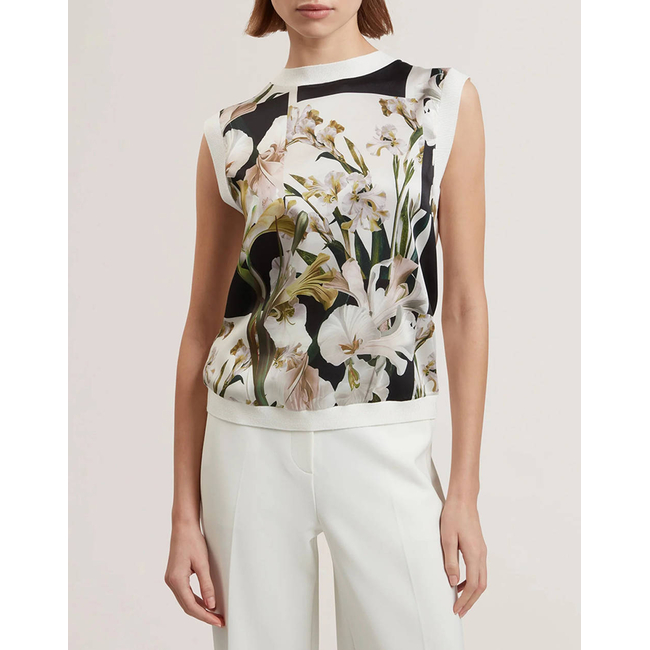Product TED BAKER LIILEA Printed Woven Front Tank Top base image