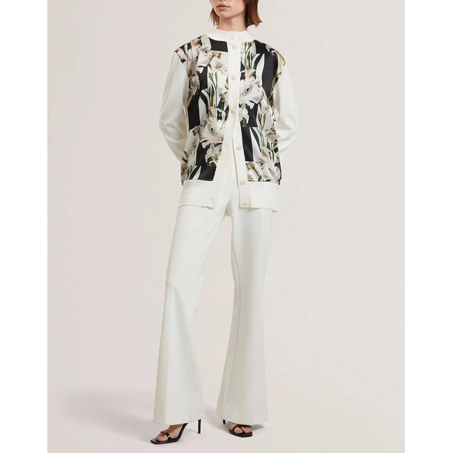 Product TED BAKER BELVIAA Printed Woven Front Cardgan base image