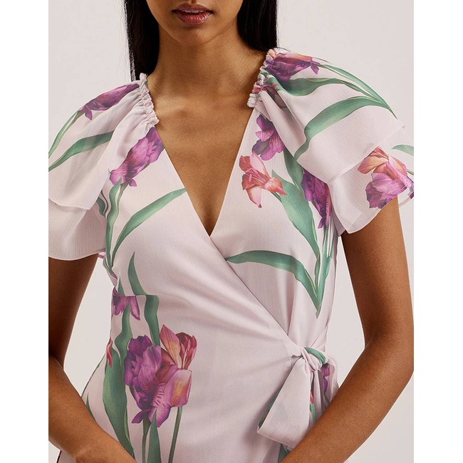 Product TED BAKER FASNIA Angel Sleeve Wrap Mini Dress base image