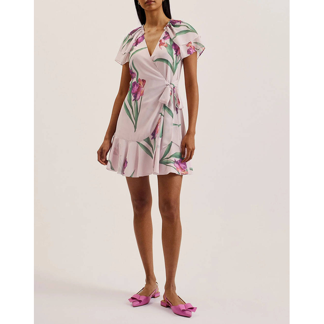 Product TED BAKER FASNIA Angel Sleeve Wrap Mini Dress base image