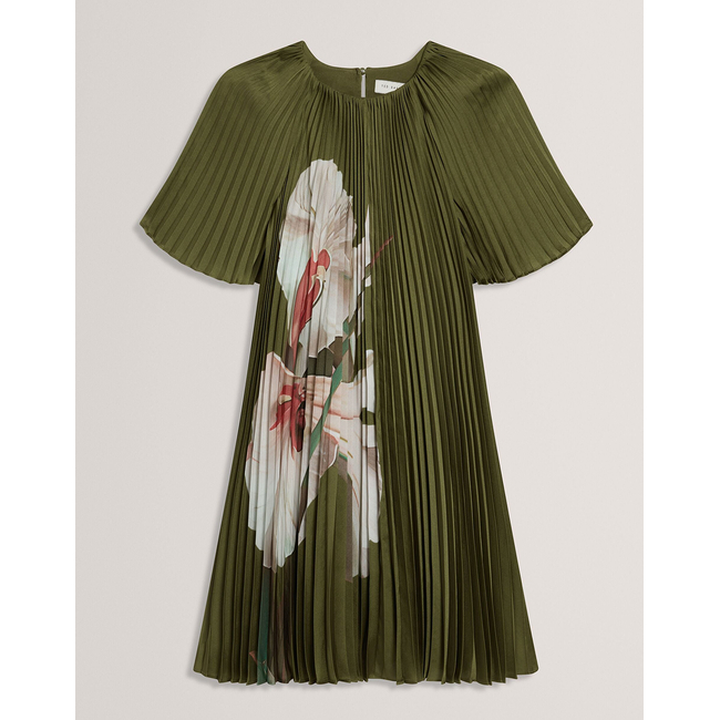 Product TED BAKER VINLAA Short Sleeve Pleated Mini Dress base image