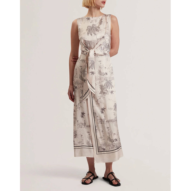 Product TED BAKER MARRONA Knot Detail Wrap Over Midi Dress base image