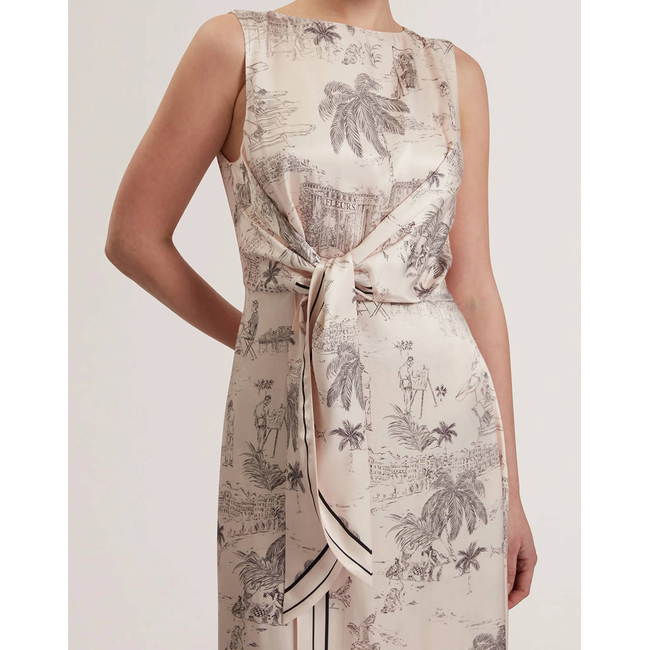 Product TED BAKER MARRONA Knot Detail Wrap Over Midi Dress base image