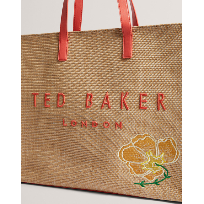Product TED BAKER FLORAFF Floral Applique Extra Large Raffia Icon Bag (Διαστάσεις: 36 x 45 x 14 εκ.) base image