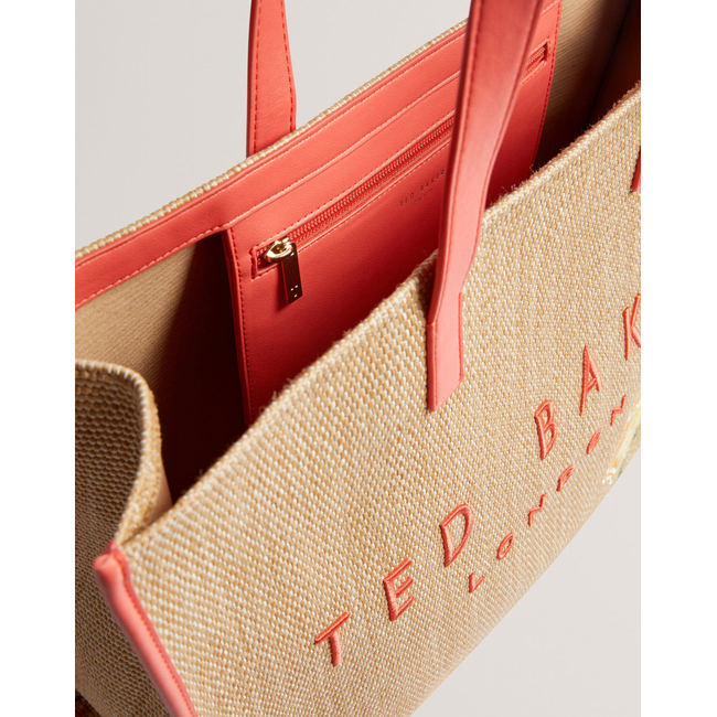 Product TED BAKER FLORAFF Floral Applique Extra Large Raffia Icon Bag (Διαστάσεις: 36 x 45 x 14 εκ.) base image