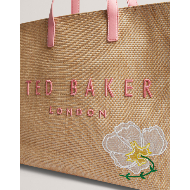Product TED BAKER FLORAFF Floral Applique Extra Large Raffia Icon Bag (Διαστάσεις: 36 x 45 x 14 εκ.) base image